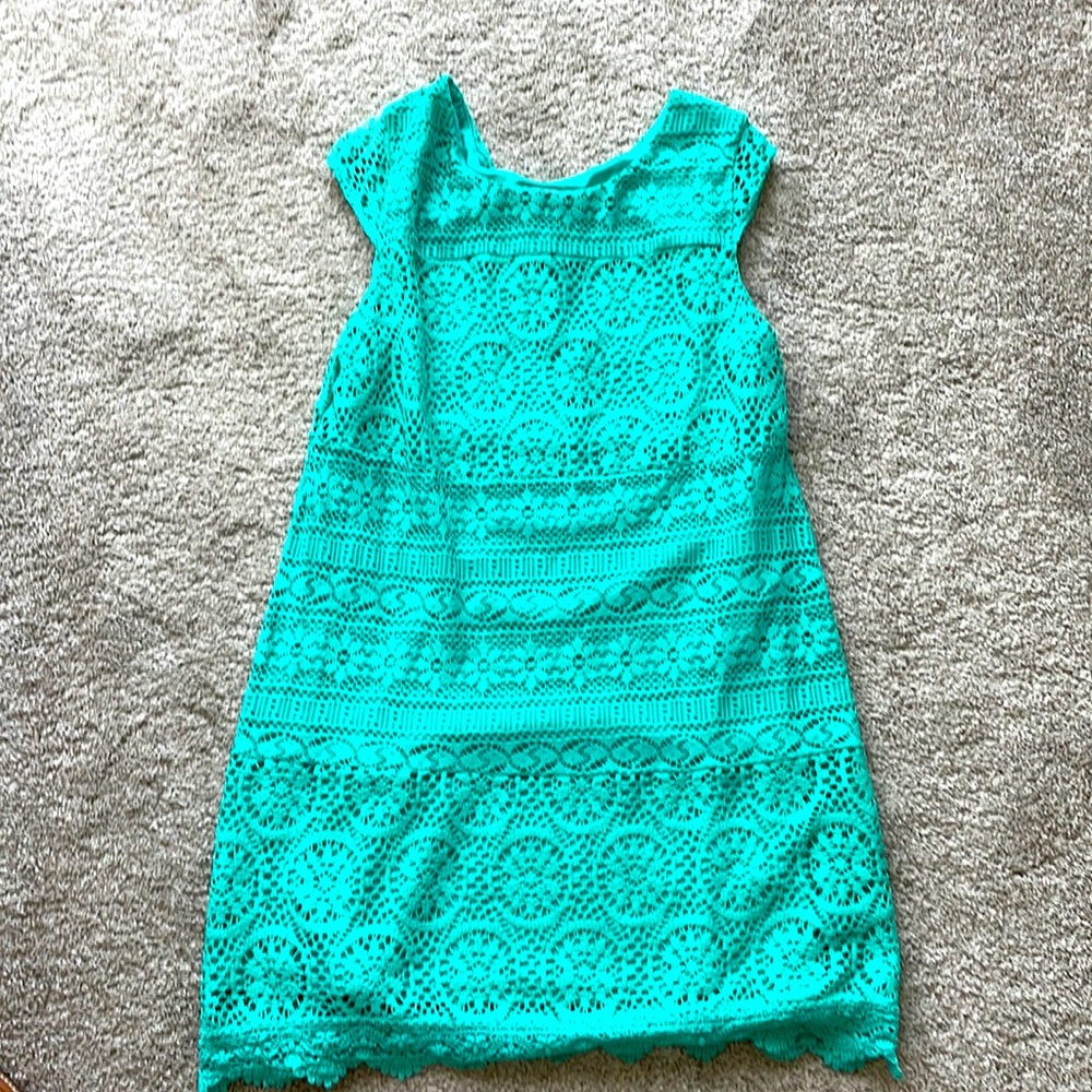 🌼3/$30 Xhileration Corchet/Lace Sea Green Dress
